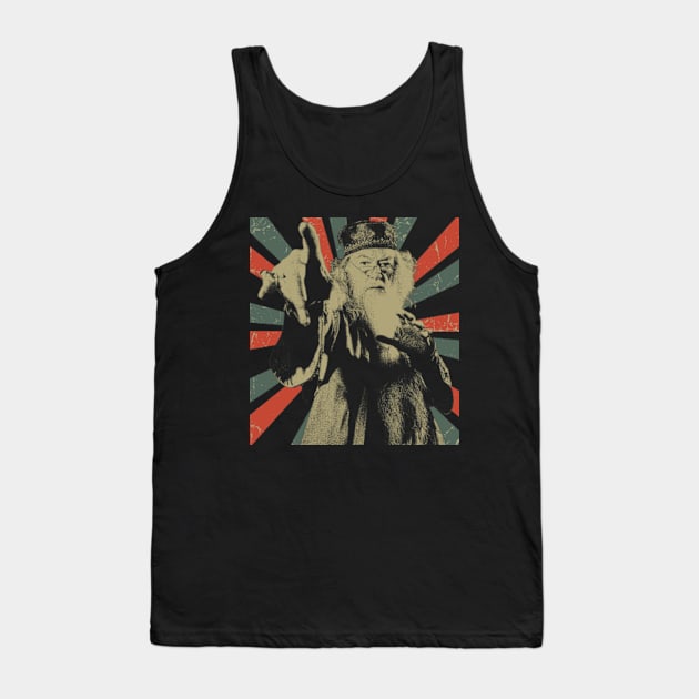 Sir Michael Gambon || Albus Dumbledore ||Vintage Art Design Tank Top by Setipixel